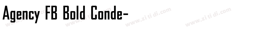 Agency FB Bold Conde字体转换